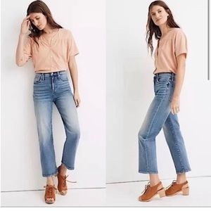 Madewell Slim Wide-Leg Crop Jeans in Reggie Wash